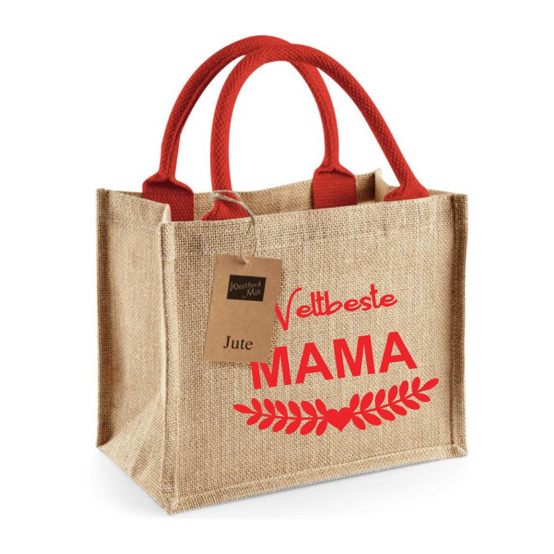 Jute Tasche Weltbeste Mama - Mellas Webshop